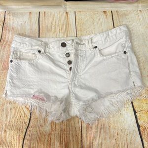 We the free denim shorts size 25 white